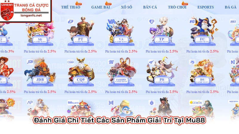 Đánh Giá Chi Tiết Các Sản Phẩm Giải Trí Tại Mu88