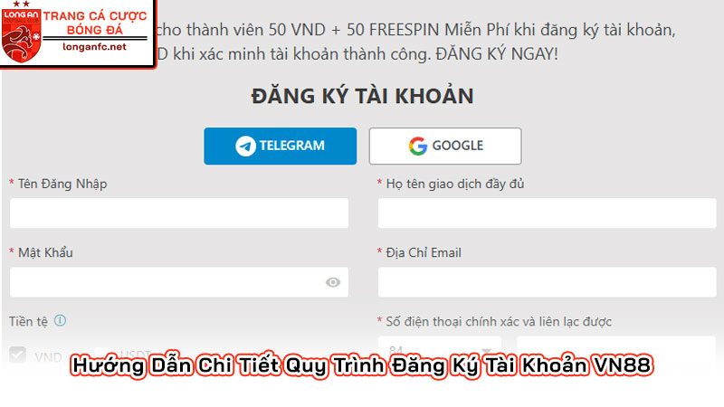 Hướng Dẫn Chi Tiết Quy Trình Đăng Ký Tài Khoản VN88