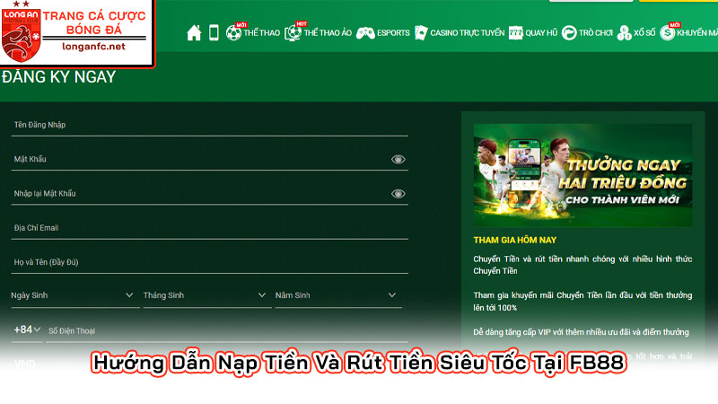 Hướng Dẫn Nạp Tiền Và Rút Tiền Siêu Tốc Tại FB88
